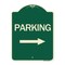 Signmission Parking With Right Arrow Heavy-Gauge Aluminum Architectural Sign, 24" x 18", G-1824-24623 A-DES-G-1824-24623 - alternate 1
